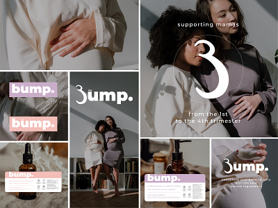 The Bump | Body care for pregnant and postpartum mums body care branding cosmetics design elegant feminine illustration labels logo minimal modern motherhood packaging typography