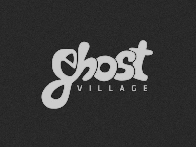 Ghost Village lettering logo retreat tourism typography