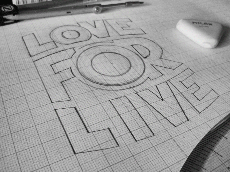 Love For Live Festival branding concert events festival identity lettering logo typography