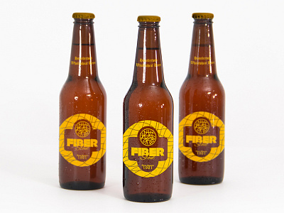 Fiber Stout whole wheat homemade beer identity logo packaging