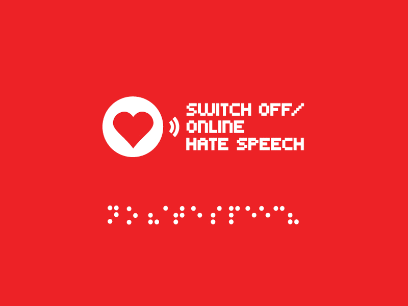 No Hate Speech Romania branding identity social stationery web