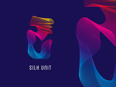 Silk Unit branding design gradients graphic design identity illustrator logo mark pattern purple texture vector