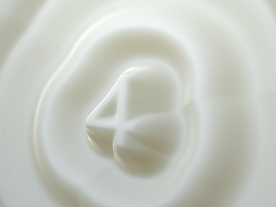 Explorations #3 3d c4d floating gloss illustration lettering milk perspective type typography white