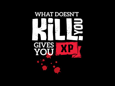 What Doesn’t Kill You Gives You XP 2d board game critical role d20 design dice dm dnd fantasy funny dnd geek gives you xp logo magic nerd roll initiative window xp xp