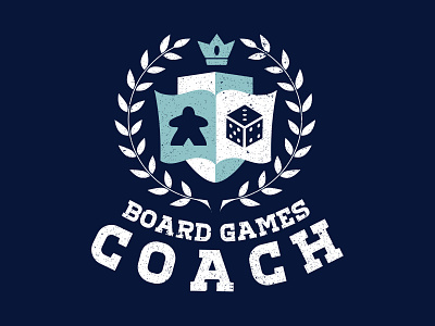 Board Games Coach 2d board game board games critical role d20 design dice dm dnd fantasy games puzzles geek geeky logo magic meeple meeples nerd roll initiative toys games