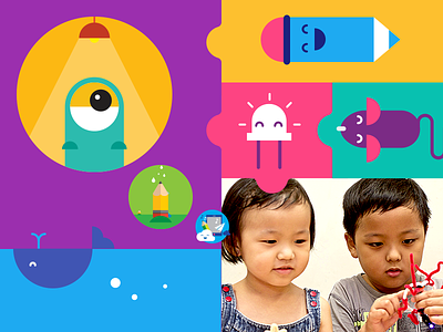 Platform for kids illustration kids website design