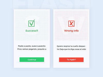 Flash Message daily ui dailyui error flash message flashmessage success ui ui challenge