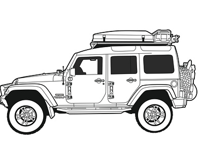 vector jeep