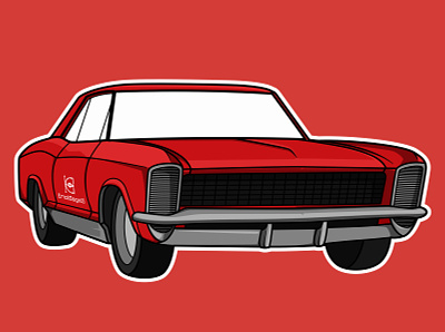 Simple vector. RED IN CAR black and white car cartoon design illustration line art portrait simple vector art