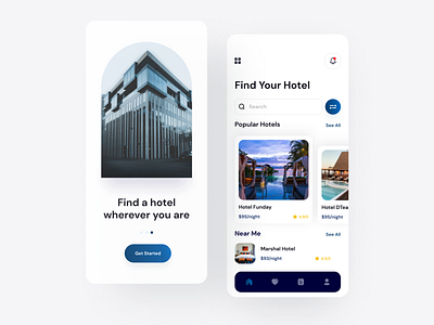 UI Hotel App app design figma hoteluidesign illustration landingpage responsive web design traveluidesign ui uidesign webdesign