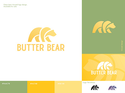 Butter Bear Logo concept Design design illustration logo
