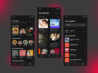 Music Player audio app graphic design mobile app music player ui ux