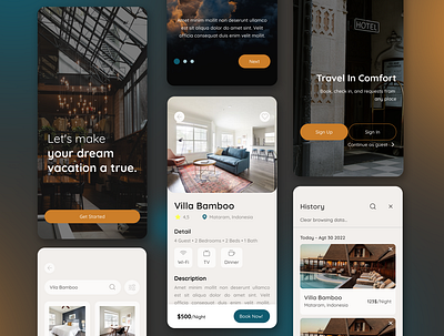 Hotel Booking App - Mobile App Design design graphic design hotel app mobile app ui ux