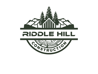 Riddle Hill Construction abstract classic commercial construction emblem logo logo design logodesign memorable minimalist modern negative space simple