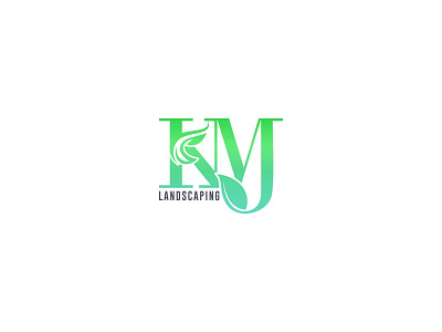 km landscaping abstract animal commercial green landscape leaf logo logo design logodesign logotype minimalist modern simple