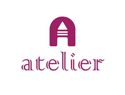 Logo for Atelier branding illustration logo logodesign typography