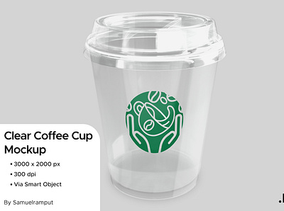 Clear Coffee Cup Mockup coffecup coffee glass graphic design mockup plastic transparent