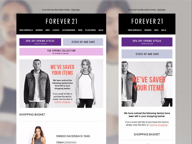 Forever 21 Email Design css email forever 21 fully responsive html newsletter