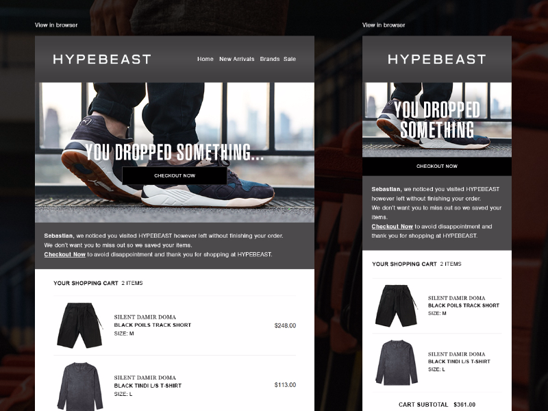 Email Design for Hypebeast