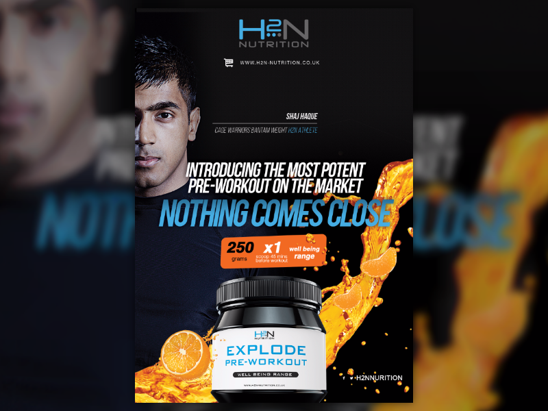 Fighters Only Magazine H2N Nutrition Magazine AD