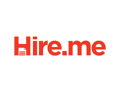 Hire.me - Simple logotype. gotham hire.me job logo logotype minimal simple type