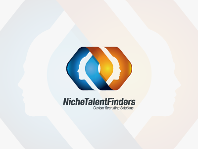 Niche Talent Finders blue connect employee finders job seekers logo orange social talent