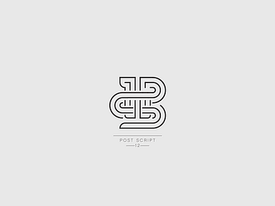 P.S. 12 12 branding fashion logo monogram p s