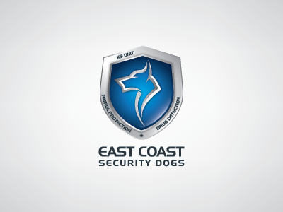 East Coast - Security Dogs dog dogs head east coast german shepard guard logo patrol protection security wolf
