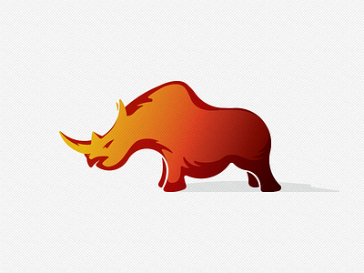 Red Rhino azanti branding golden ratio identity logo mark power red rhino strong