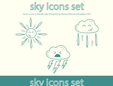 sky icons doodle style icon icons illustraion logo vector web
