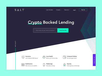 Crypto-Backed Loans Website crypto cryptocurrency web design website