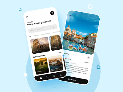 concept design of travel app