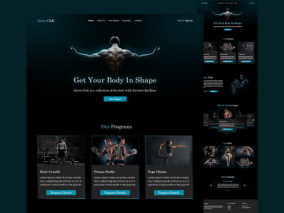 Concept Design For Arses Club arm bodybilding club daily ui dark dark mod man new ui ui ui trends uiux