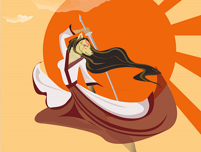 Amaterasu illustration vector