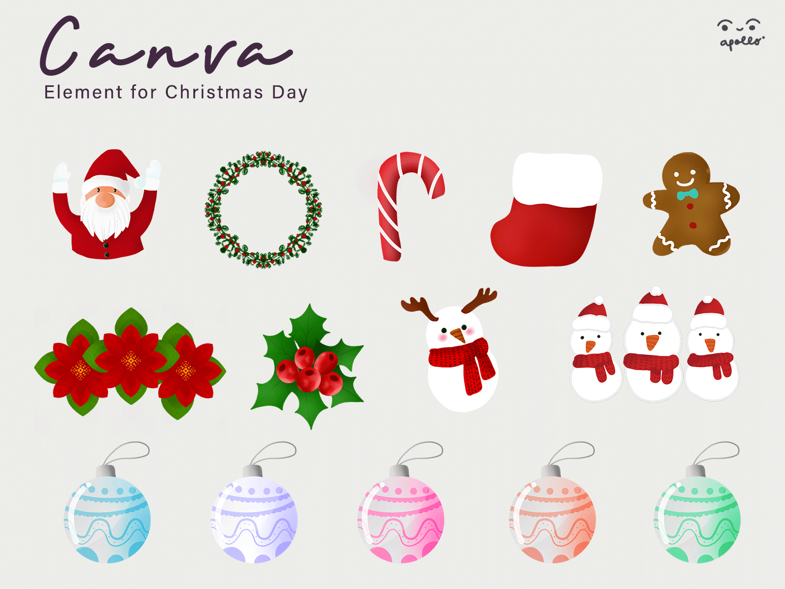 Canva : Element for Christmas day design graphic design illustration vector
