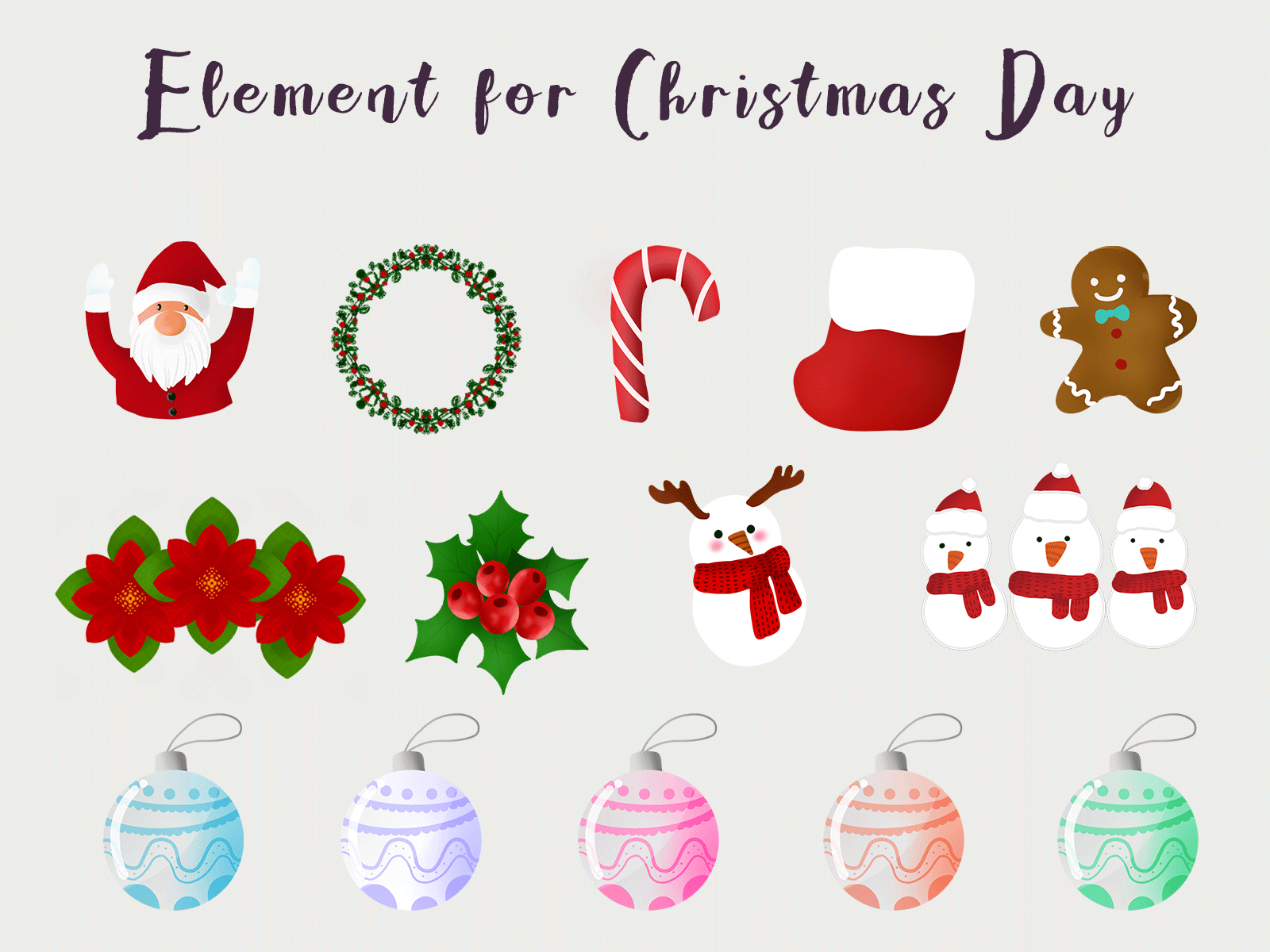 Element for Christmas Day design graphic design illustration vector