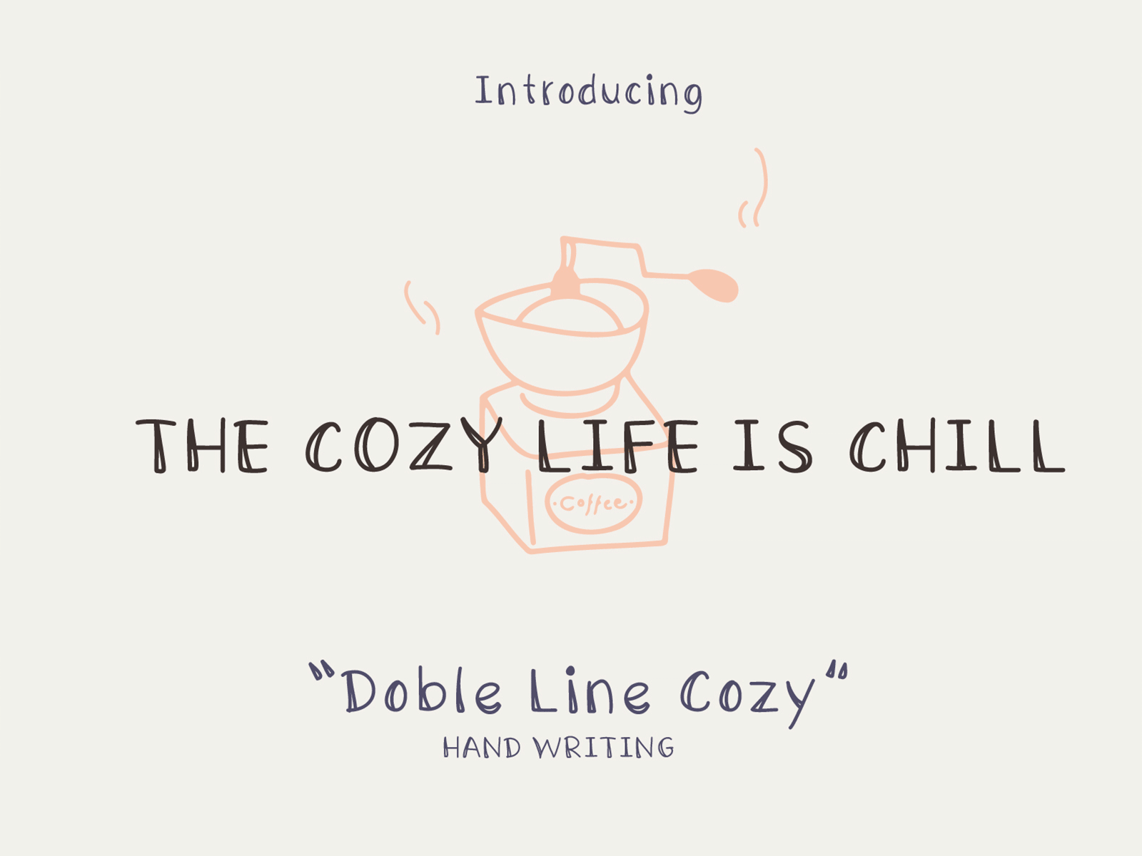 Double Line Cozy Handwritten branding design graphic design illustration logo typography vector