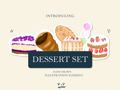 I Love Dessert Hand Drawn Graphic branding design graphic design illustration logo vector