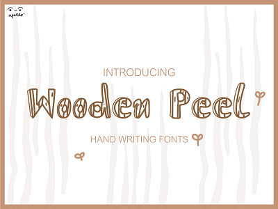 Wooden Peel Font design illustration typography