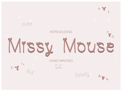 Missy Mouse Font fonts graphic design illustration typography