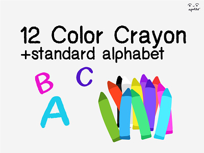 Color Crayon and Standard Alphabet