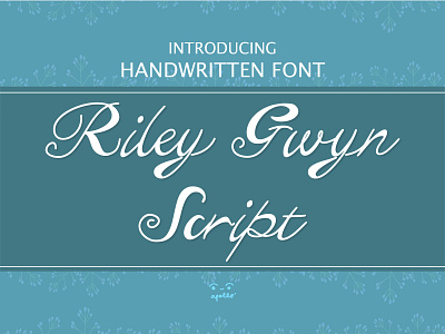 Riley Gwyn Script Font handdrawn illustration lettering typography