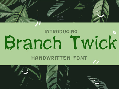 Branch Twick Font branding font fonts illustration typography