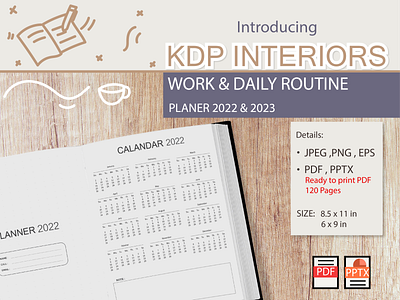 16 KDP Interiors Daily Routine Graphics book bookseller branding design graphic design illustration kdp kdpamazon note paperback planner