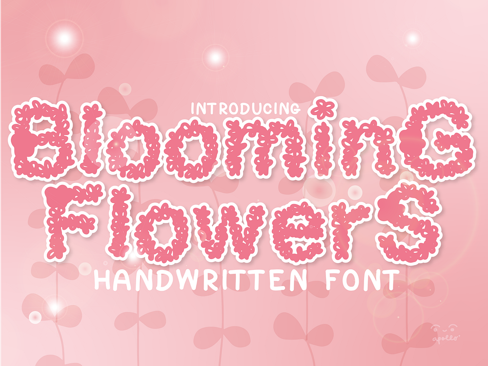 Blooming Flowers Font by apollo_no64 on Dribbble