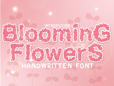 Blooming Flowers Font font fonts typography