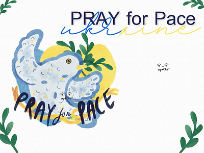 Pray for Peace design graphic design illustration pray for pace watercolor