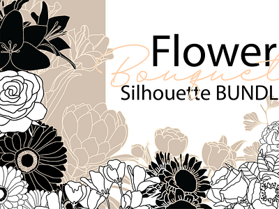 Bouquet Flower Silhouette Bundle