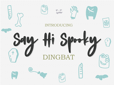 Say Hi Spooky Dingbat branding design font graphic design illustration logo typography vector
