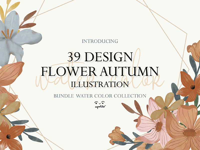 Flower Autumn Watercolor branding design graphic design illustration